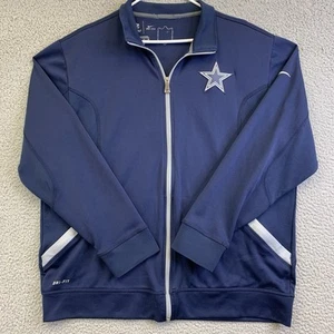 Nike On Field Dallas Cowboys Herren Gr. XL Blau Full Zip Jacke Mantel Dri Fit NFL - Bild 1 von 11