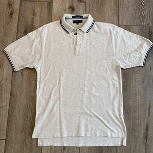 Vintage 90s Tommy Hilfiger Mens White Shirt Golf Polo Shirt Size Lg Street Wear - Picture 1 of 9