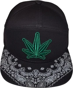 Sombrero de hierba, sombreros de hoja de olla, gorra de marihuana Snapback, gorras de béisbol de cannabis,... - Imagen 1 de 6