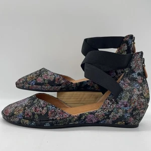 Gentle Souls Kenneth Cole Womens 11 Shoes Demi-Wedge Noa Floral D'orsay Ballet - Picture 1 of 12