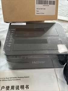 WEme MST-006 USB 3.0 SATA DUAL HDD Dock Station Offline Cloning USAP UNTESTED - Afbeelding 1 van 9