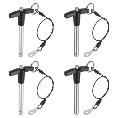 4Pcs T Handle Lock Pins, 8mm x 50mm Stainless Steel Button Quick Release Pin Foto 1 de 4