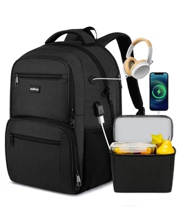 17,3 Zoll Laptop Rucksack Isoliert Kühlrucksack mit Brotdose, Lunchbuch... - Bild 1 von 7