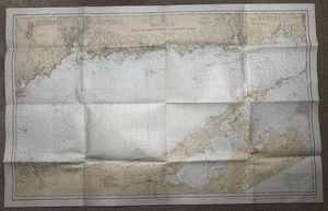 Mapa náutico antiguo de colección 1931 USC&GC Long Island Sound parte oriental - Imagen 1 de 4