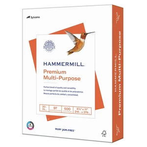 Hammermill Kopierpapier 100 Helligkeit 20 Pfund 8 1/2 x 11 Foto weiß 1 Stapel 500 Blatt - Bild 1 von 9