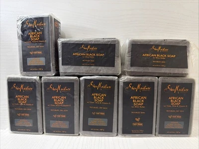 8 SheaMoisture успокаивающий и очищающий африканский черный бар мыло, ши влаги, 8 унций читать * - Изображение 1 из 4