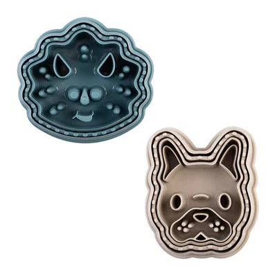 MELII LUXE 3-IN-1 SANDWICH CUTTERS SET 2 - DINOSAUR/BULLDOG - image 1 of 4