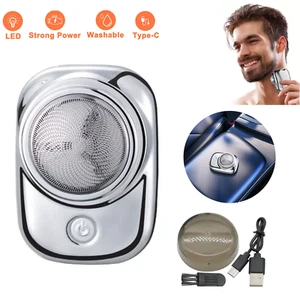 Mini Shave Portable Electric Shaver for Men Razor Beard Trimmer USB Rechargeable - Picture 1 of 8