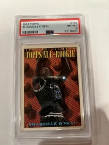 PSA 8 Near Mint-Mint 1993 Topps Shaquille O’Neal Rookie - Picture 1 of 2