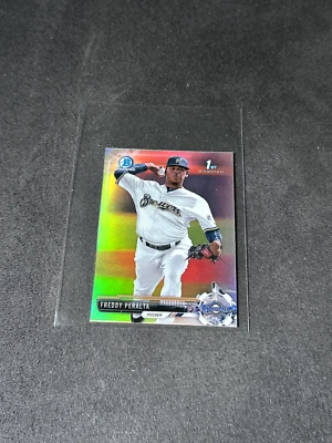 Freddy Peralta 2017 Bowman Chrome Mini Refractor - Image 1 of 2
