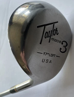 TaylorMade 3 Wood USA Pittsburgh Persimmon  17° Loft RH Steel Shaft Golf Club - Image 1 of 4
