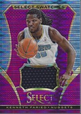 2013-14 Select Swatches Prizms Purple #36 Kenneth Faried Jersey /99 - NM-MT