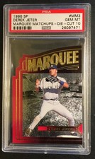1996 DEREK JETER SP FOIL MARQUEE MATCHUPS DIE CUT ROOKIE #MM3 PSA 10 POP 16 