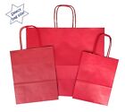 Red Paper Gift Bags ~ Boutique Shop Bag ~ Pick Size Small Medium Large