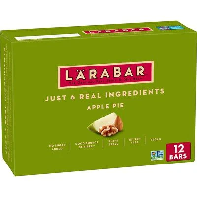 Barras de aperitivos para pastel de manzana Larabar 12 unidades aperitivos saludables veganos sin gluten Foto 1 de 4