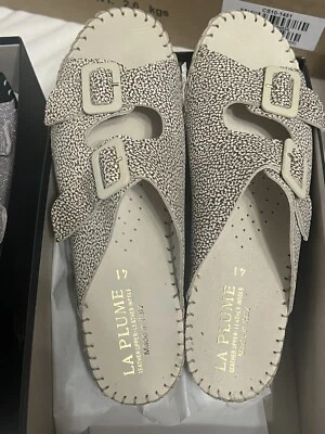 La Plume Women's Double Buckle Sandal Premium Leather Upper EUR-41-(us 9.5) - Image 1 of 2