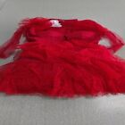 Red Mesh Mini Dress For Women