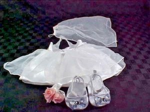 BUILD A OSO - Traje de Vestido de Boda - Zapatos de Vestir Velo Flor Ramo - Imagen 1 de 9