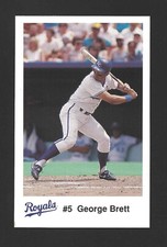 1991 Royals Team Issue/ Police/ KC Life GEORGE BRETT Raw - KC Royals - HOF