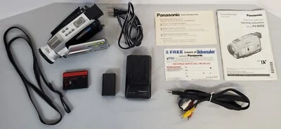 Panasonic PV-DV52 Mini DV Palmcorder Video Camera Lot Tested Battery Charger + - Image 1 of 4