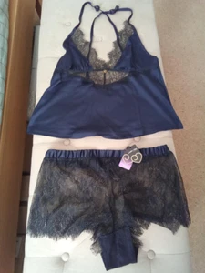 Lovehoney LH-82720 Cami Set Medium Navy - Picture 1 of 2