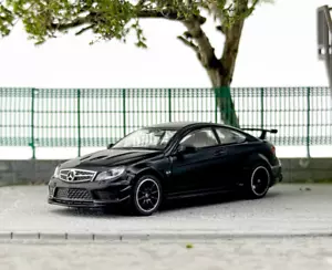 AL Tarmac 1:64 Black Benz C63 AMG Coupe Sports Model Diecast Collect Car - Picture 1 of 8
