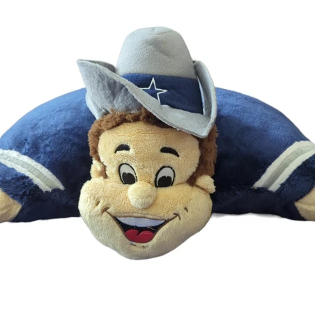 Dallas Cowboys Pillow Pets Mascot "Rowdy" Plush NFL Football  17”x16” Cover