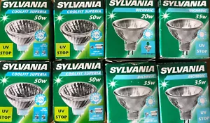 JOBLOT OF 8 MIXED SYLANIA MR11 BULBS 3.5W / 20W / 50W BRAND NEW BOXED - Picture 1 of 4