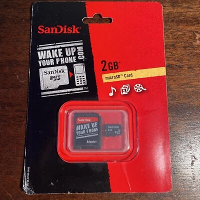Sandisk Micro Secure Digital Card 2gb W/adaptor New in Package - Image 1 of 2