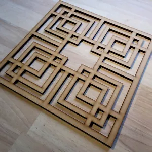 Art Deco Cube Decorative Screen Radiator Cabinet square MDF Panel 2ft x 2ft 003 - Picture 1 of 13