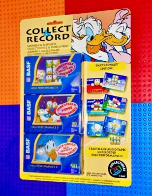 BASF  COLLECTIBLES  "THAT'S DONALD I"    CASSETTES  TYPE II  (3 TAPES) (SEALED) - Image 1 of 4
