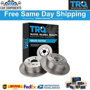 TRQ Rear Brake Rotors Pair for Lexus ES350 Toyota Camry Hybrid Avalon - Picture 1 of 6
