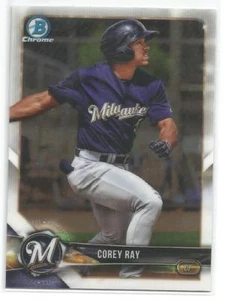 Corey Ray Milwaukee Brewers 2018 Bowman Baseball Chrome Prospects Card - Picture 1 of 3