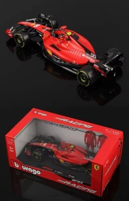 Macchina F1 Burago 1:18 SF-23 Scuderia Ferrari N 55 Carlos Sainz Formula Uno - Immagine 1 di 2