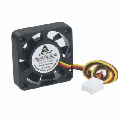 12V 40mm 4010S DC Brushless 3-pin 40x40x10mm CPU / Laser / Printer Cooling Fan - Image 1 of 4