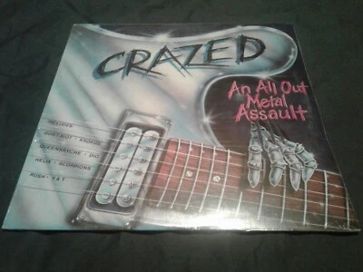 CRAZED ~ AN ALL OUT METAL ASSAULT ~ RARE SEALED LP 1985 ~ RUSH DIO QUEENSRYCHE - Image 1 of 2