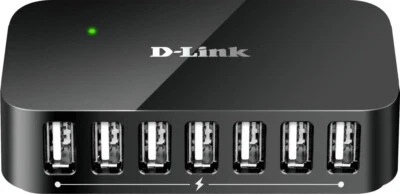 D-Link Hub USB 2.0 7 porte 480 Mbps per PC e MAC colore Nero DUB-H7 - Immagine 1 di 4