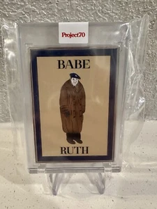 TOPPS PROJECT 70 BABE RUTH OLDMANALAN ARTIST PROOF AP 19/51 SILVER FRAME #786 - Picture 1 of 4