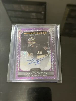 2021-22 OPC Platinum Logan Thompson Violet Pixels Rookie Auto R-LT Vegas  - Image 1 of 2