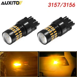 3157 3057 LED Turn Signal Reverse Light Bulbs Super Bright Plug&Play Amber 3156 - Picture 1 of 11