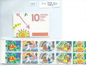 wbc. - GB - STAMP BOOKLETS - 145 - £1.90 - FY1 - GREETINGS - 10 x 19p- 1 booklet - Picture 1 of 1
