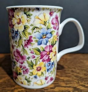 Vintage Roy Kirkham Tea Mug Flowers Floral Chintz Fine Bone China from England - Picture 1 of 7