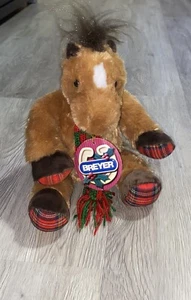 Breyer Jolly Jingle Weihnachten Pferd Plüsch roter Schal 14 Zoll roter Schal 2006 Neu mit Etikett - Bild 1 von 9