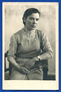 Porträt schönes hübsches Mädchen Frau Mode Sowjetzeit 1960 Vintage altes Foto - Bild 1 von 4