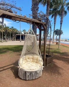 Best Handmade Hanging Swing Chair Outdoor Indoor hammock Boho Round Swing - Picture 1 of 6