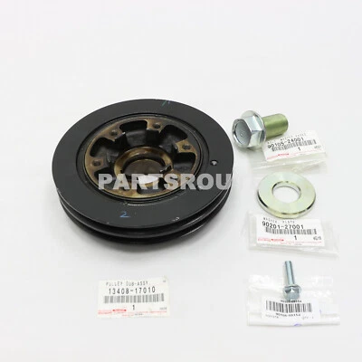 Toyota Land Cruiser HDJ HZJ 1HZ 1HD Harmonic Balancer Crankshaft Pulley KIT OEM - Image 1 of 4