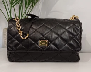 Dolce&Gabbana Black Quilted Leather Flap Chain Shoulder Bag RRP £1,645.00 - Picture 1 of 16