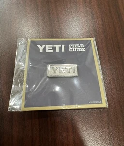 YETI Field Guide Pin - Silver Color🥈- NWT RARE Collector’s Item HTF - Picture 1 of 2