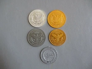 5 Vintage READERS DIGEST SWEEPSTAKES TOKENS - Picture 1 of 12
