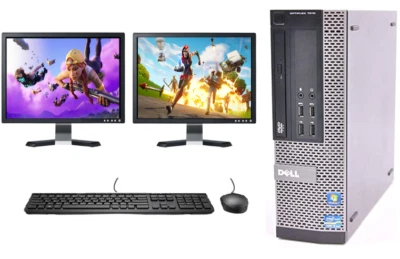 FCS Gaming PC Bundle Intel Core i7 8GB 1TB GT710 DUAL SCREEN Win10 ULTRA FAST  - Image 1 of 4